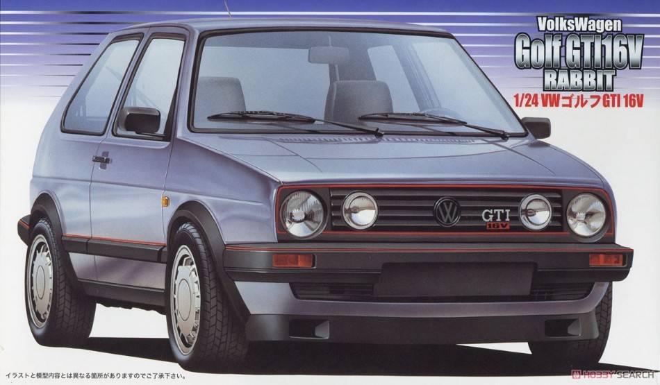 SCALE KIT MODEL COMPATIBLE WITH VW GOLF GTI 16V GRAY KIT 1:24 FUJIMI FJ126753
