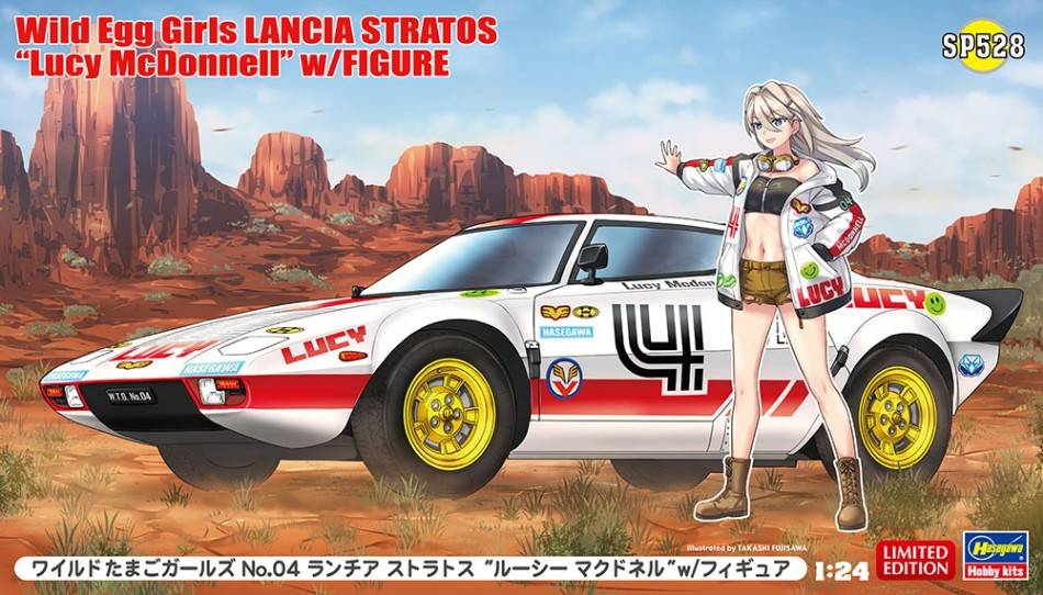 KIT DE MONTAGE À L'ÉCHELLE COMPATIBLE AVEC WILD EGG GIRLS LANCIA STRATOS LUCY MCDONNELL KIT 1:24 HASEGAWA HA52328