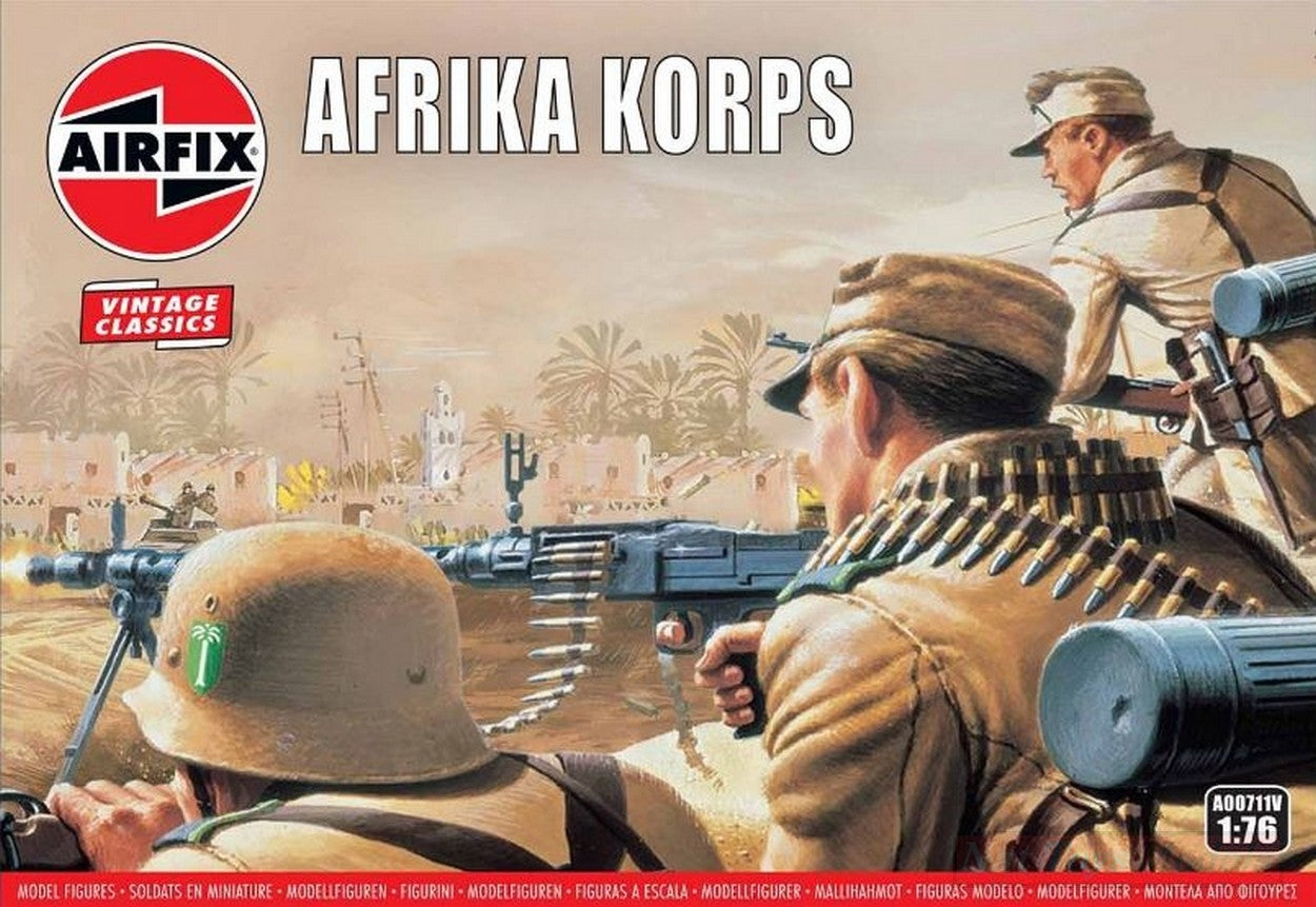 KIT D'ASSEMBLAGE À L'ÉCHELLE COMPATIBLE AVEC LE KIT AFRIKA CORPS DE LA SECONDE GUERRE MONDIALE 1:76 AIRFIX A00711V
