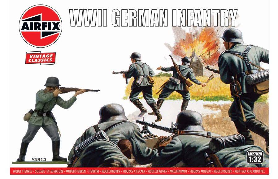 KIT DA MONTARE IN SCALA COMPATIBILE CON WWII GERMAN INFANTRY KIT 1:32 AIRFIX A02702V