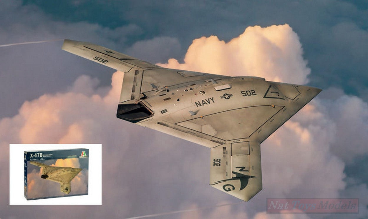 KIT À ASSEMBLER À L'ÉCHELLE COMPATIBLE AVEC LE KIT X-47B 1:72 ITALERI IT1421