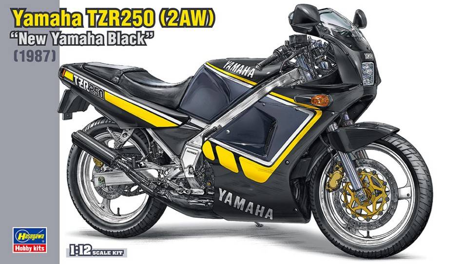 KIT DA MONTARE IN SCALA COMPATIBILE CON YAMAHA TZR250 NEW YAMAHA BLACK KIT 1:12 HASEGAWA HA21743