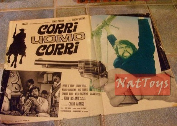 Film Poster PHOTO BAG RUN MAN RUN 45X66 T. MILIAN 1968 Original Poster