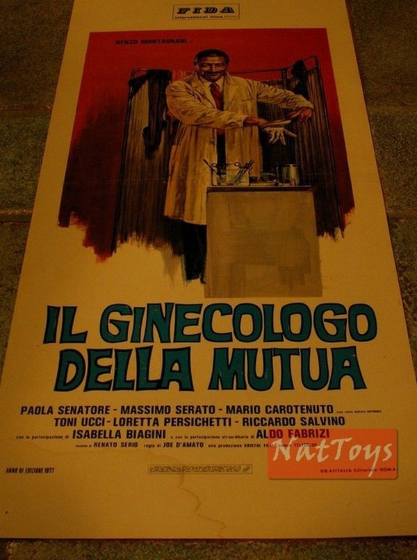 Film Poster THE GYNECOLOGIST OF THE MUTUA Renzo Montagnani Original Poster