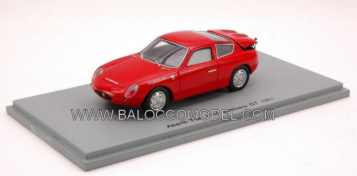 MODELLINO IN SCALA COMPATIBILE CON ABARTH 1000 BIALBERO GT 61 RED 1:43 SPARK MODEL S1301