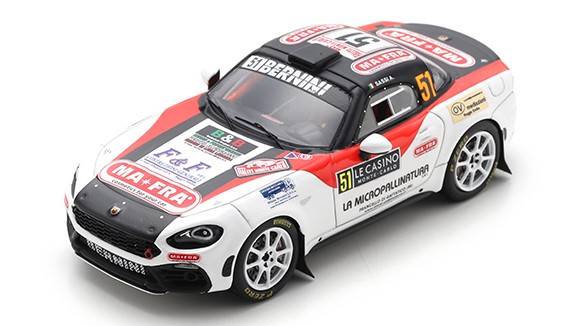 MODELE REDUIT COMPATIBLE AVEC ABARTH 124 N.51 MONTE CARLO 2022 A.SASSI-G.ROMEI 1:43 SPARK MODEL S6703
