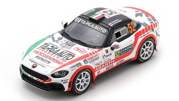 MODELE REDUIT COMPATIBLE AVEC ABARTH 124 N.52 MONTE CARLO 2022 R.GOBBIN-F.GRIMALDI 1:43 SPARK MODEL S6704