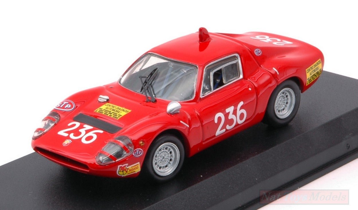 MODELLINO IN SCALA COMPATIBILE CON ABARTH 1300 OT N.236 WINNER CLASS TARGA FLORIO 1970 GUIDO GARUFI 1:43 BEST MODEL BT9766