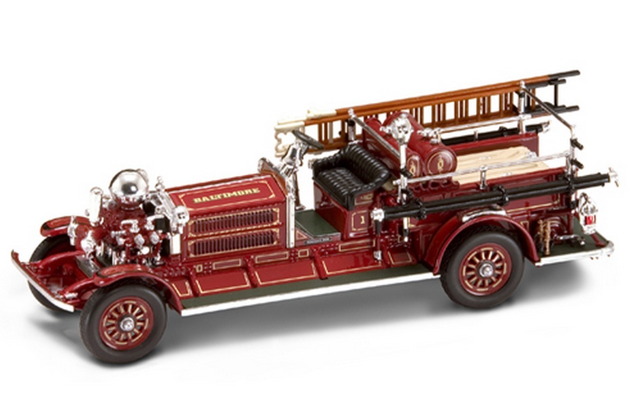 SCALE MODEL COMPATIBLE WITH AHRENS FOX NS-4 1925 FIRE TRUCK 1:43 YAT MING YM43004