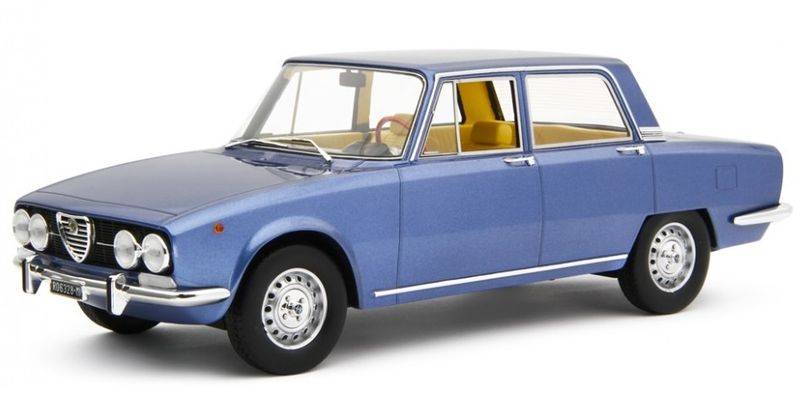 MODELLINO IN SCALA COMPATIBILE CON ALFA 2000 BERLINA 1971 MET.BLUE 1:18 LAUDO RACING LM141A