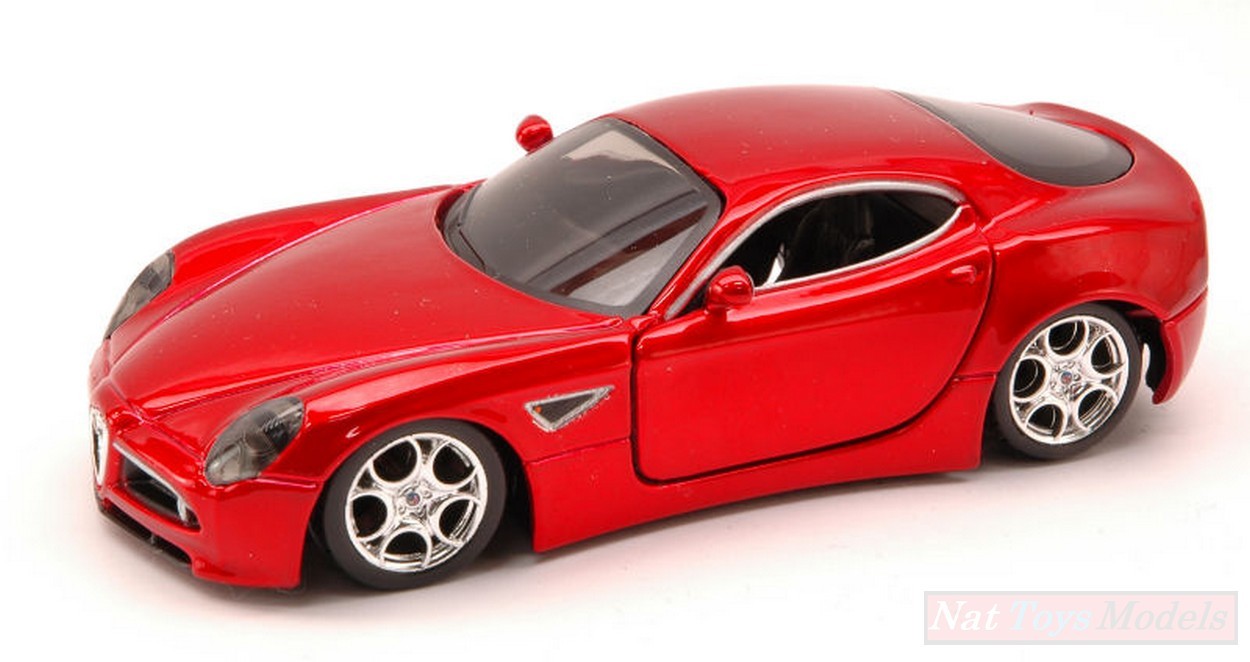 MODELLINO IN SCALA COMPATIBILE CON ALFA 8C COMPETIZIONE METALLIC RED 1:32 BURAGO BU43100F