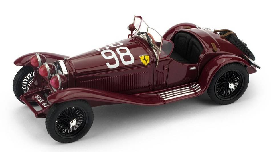 MODELLINO IN SCALA COMPATIBILE CON ALFA ROMEO 2300 N.98 WINNER MM 1933 T.NUVOLARI-G.B.GUIDOTTI 1:43 BRUMM BM0638