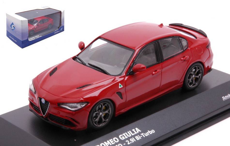 MODELLINO IN SCALA COMPATIBILE CON ALFA ROMEO GIULIA QUADRIFOGLIO 2019 RED 1:43 SOLIDO SL4313103