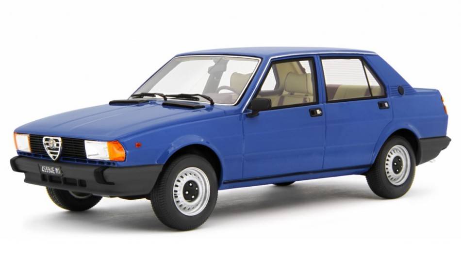 SCALE MODEL COMPATIBLE WITH ALFA ROMEO GIULIETTA 1.3-1.6 1977 BLUE 1:18 LAUDO RACING LM160D