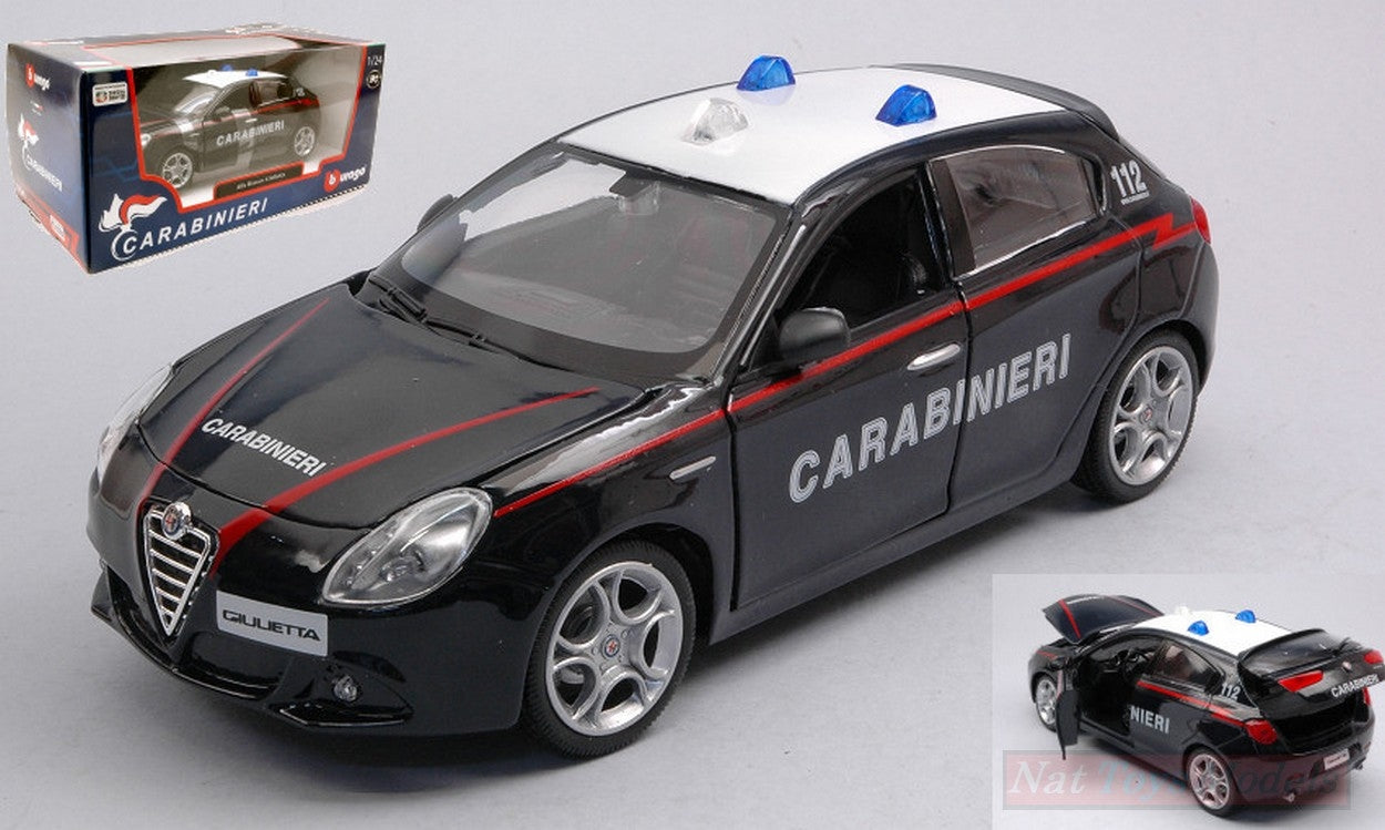 SCALE MODEL COMPATIBLE WITH ALFA ROMEO GIULIETTA CARABINIERI 1:24 BURAGO BU01272GT