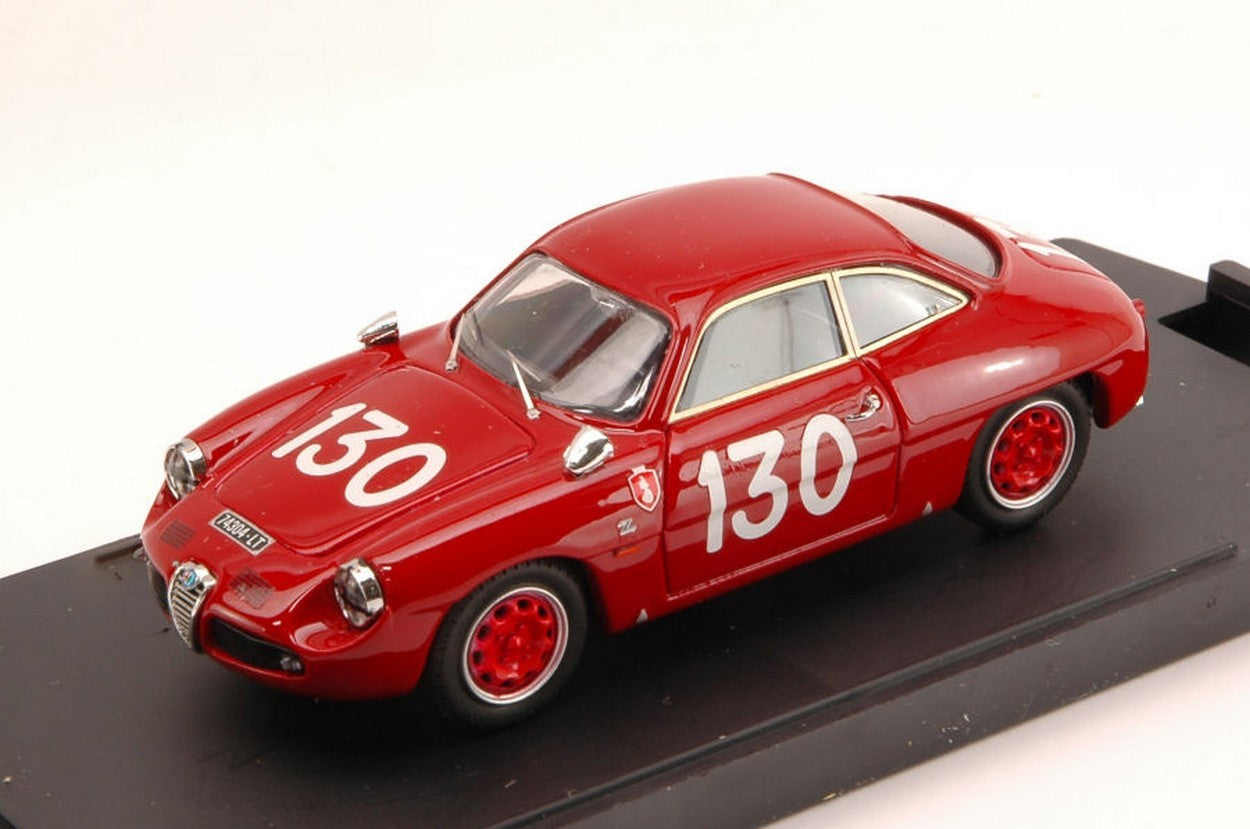 MODELLINO IN SCALA COMPATIBILE CON ALFA ROMEO GIULIETTA SZ N.130 43th T.FLORIO 1969 BRUSCHI-SPATARO 1:43 BANG BG7247