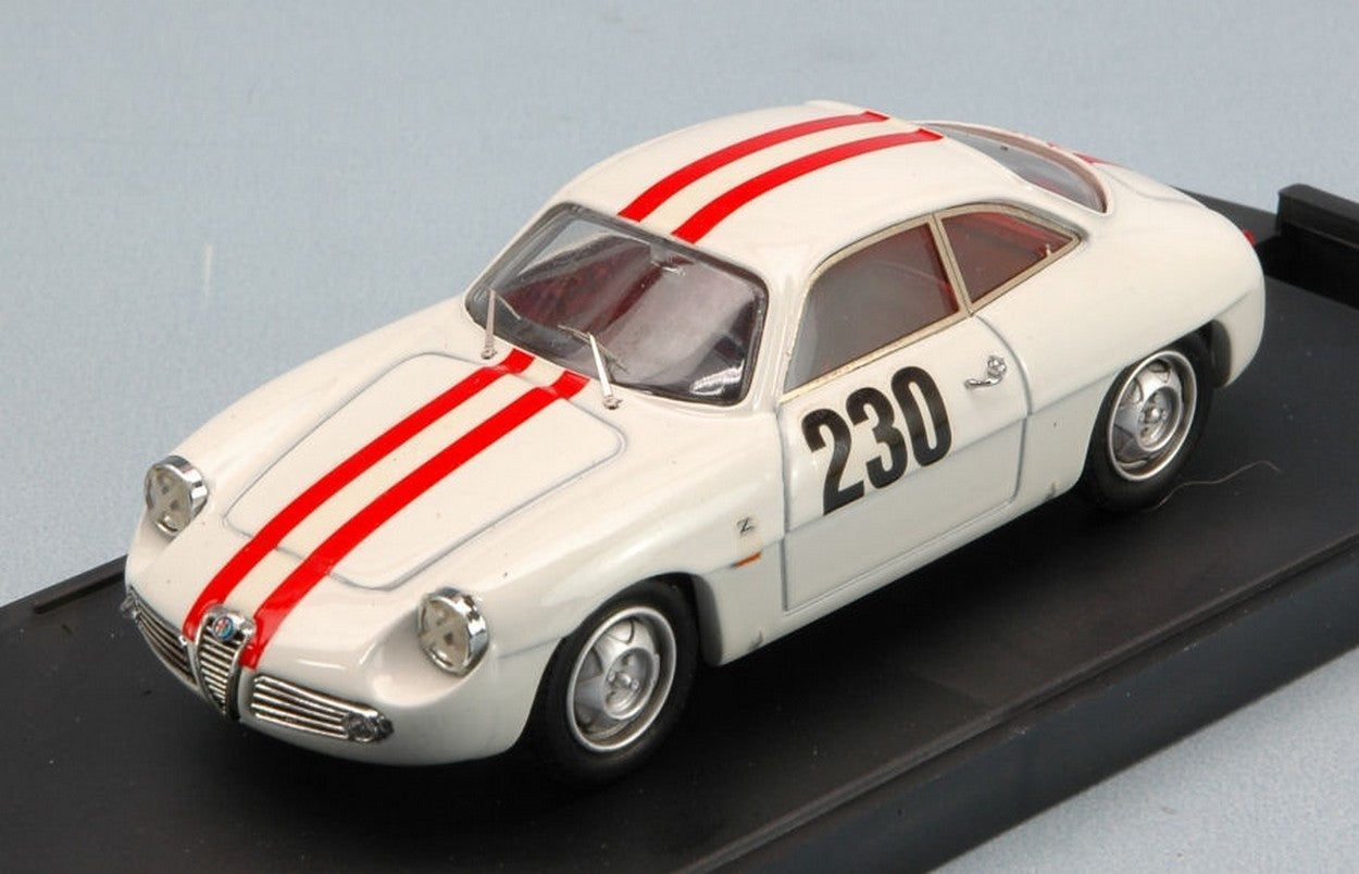 MODELLINO IN SCALA COMPATIBILE CON ALFA ROMEO GIULIETTA SZ N.230 FRIBURGO-SCHAUINSLAND 1962 (HILLCLIMB)1:43 BANG BG7218