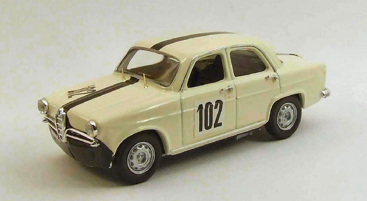 MODELLINO IN SCALA COMPATIBILE CON ALFA ROMEO GIULIETTA Ti N.102 4th NURBURGRING 1963 RADER-BERGMAN 1:43 RIO RI4384