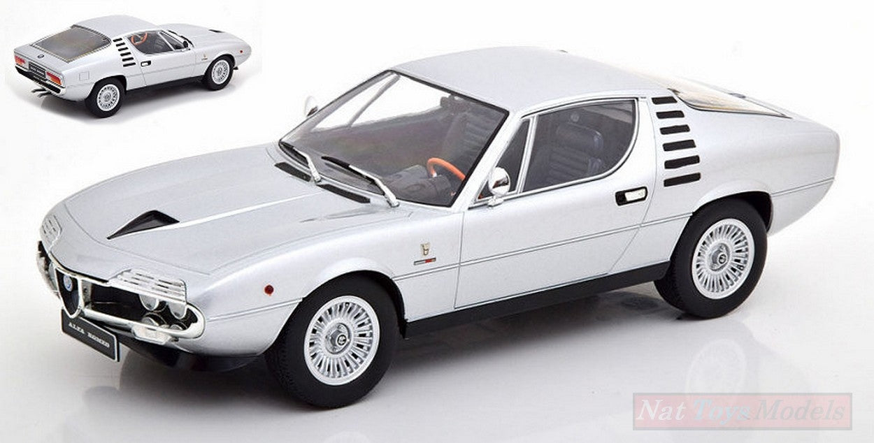 MODELLINO IN SCALA COMPATIBILE CON ALFA ROMEO MONTREAL 1970 SILVER 1:18 KK SCALE KKDC180382
