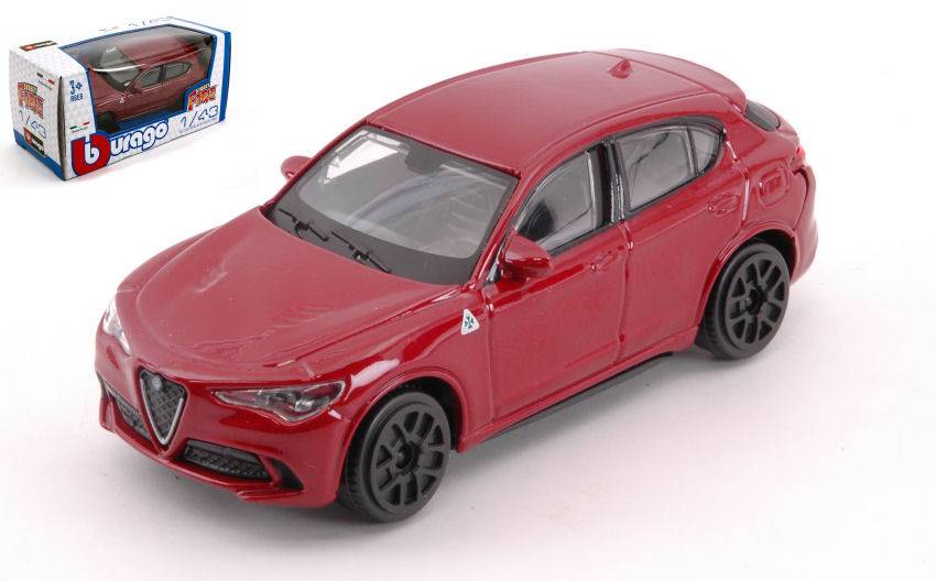 MODELLINO IN SCALA COMPATIBILE CON ALFA ROMEO STELVIO RED 1:43 BURAGO BU30389R