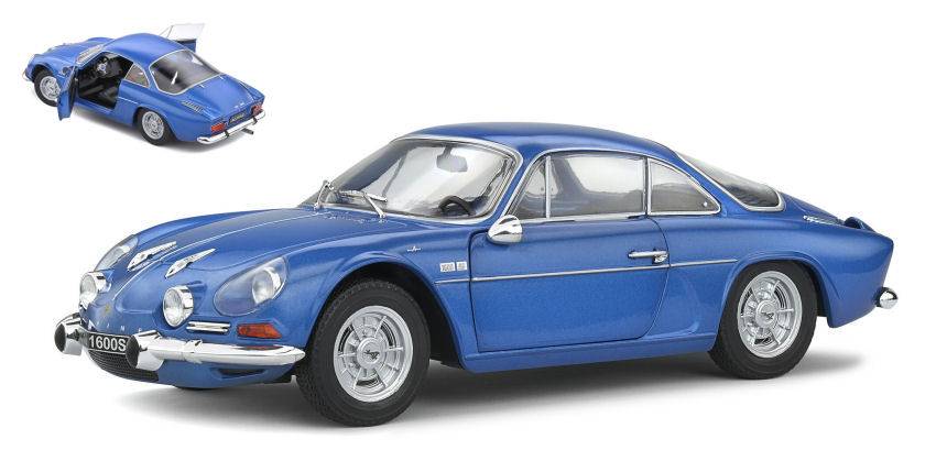 MODELLINO IN SCALA COMPATIBILE CON ALPINE A110 1600S 1969 BLEU ALPINE 1:18 SOLIDO SL1804201