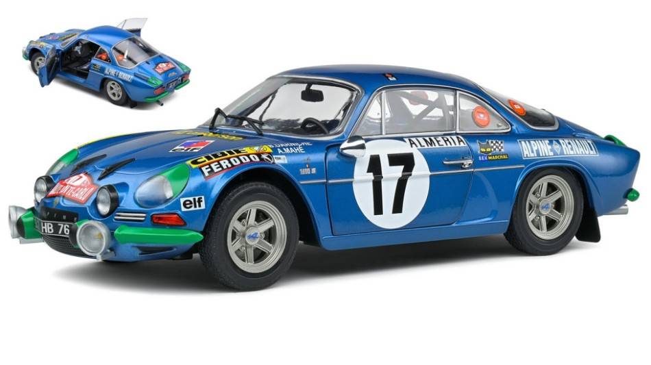 MODÈLE RÉDUIT COMPATIBLE AVEC ALPINE A110 1600S N.17 RALLYE MONTECARLO 1972 DARNICHE/MAHE 1:18 SOLIDE SL1804206
