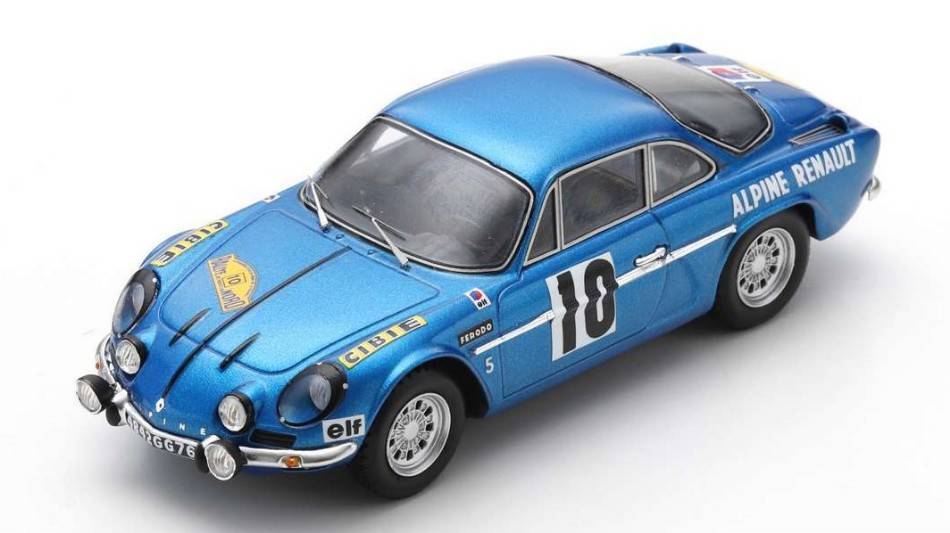 MODELE REDUIT COMPATIBLE AVEC ALPINE A110 N.10 VAINQUEUR RALLYE DES ROUTES DU NORD 1969 J.VINATIER-M.CALL SPARK MODEL SF231