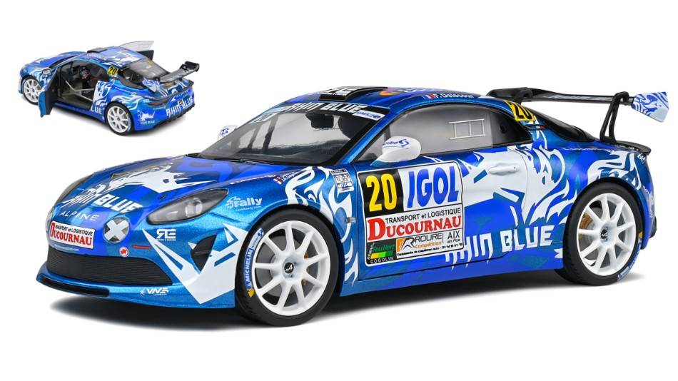 MODELE REDUIT COMPATIBLE AVEC ALPINE A110 N.20 RALLYE DU VAR 2021 VERSION NUIT DELECOUR/GUIGONNET 1:18 SOLIDE SL1801623