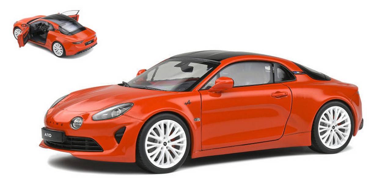 MODÈLE RÉDUIT COMPATIBLE AVEC ALPINE A110S HERITAGE COLORS ORANGE SANGUINE 2021 1:18 SOLID SL1801609