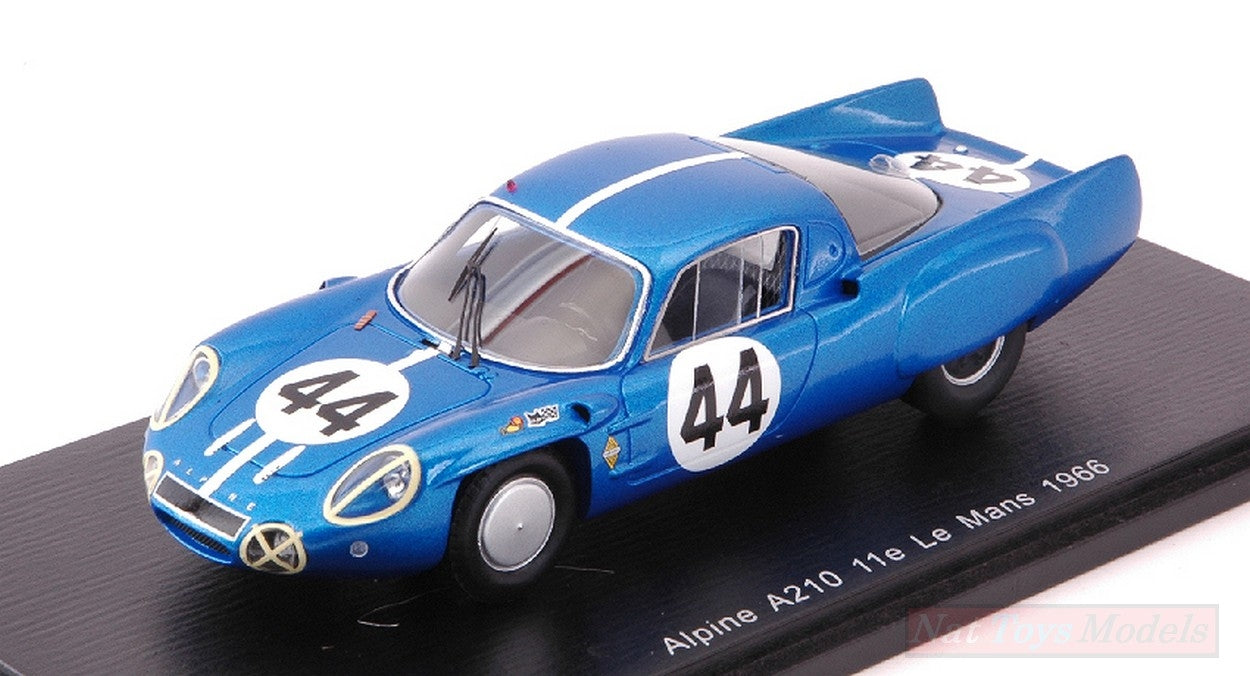 SCALE MODEL COMPATIBLE WITH ALPINE A210 N.44 22th LM 1966 J.CHEINISSE-R.DE LAGENESTE 1:43 SPARK MODEL S5491
