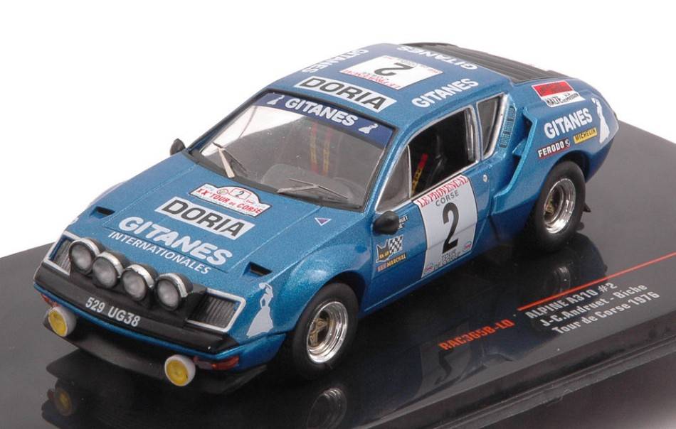 SCALE MODEL COMPATIBLE WITH ALPINE A310 N.2 TOUR DE CORSE 1976ANDRUET/BICHE 1:43 IXO MODEL RAC365B-LQ