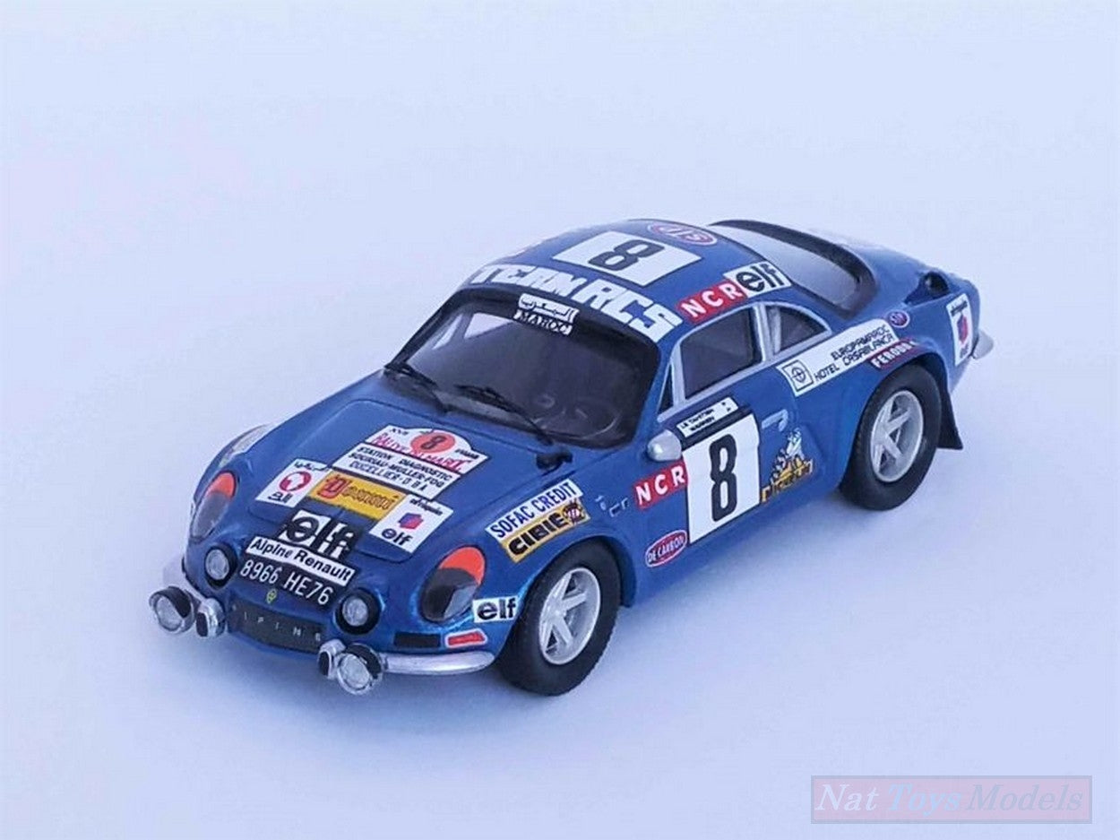 SCALE MODEL COMPATIBLE WITH ALPINE RENAULT A110 N.8 3rd RALLY MAROC 1974 LE TAHITIEN-DE WARREN 1:43 TROFEU TFRRMA01