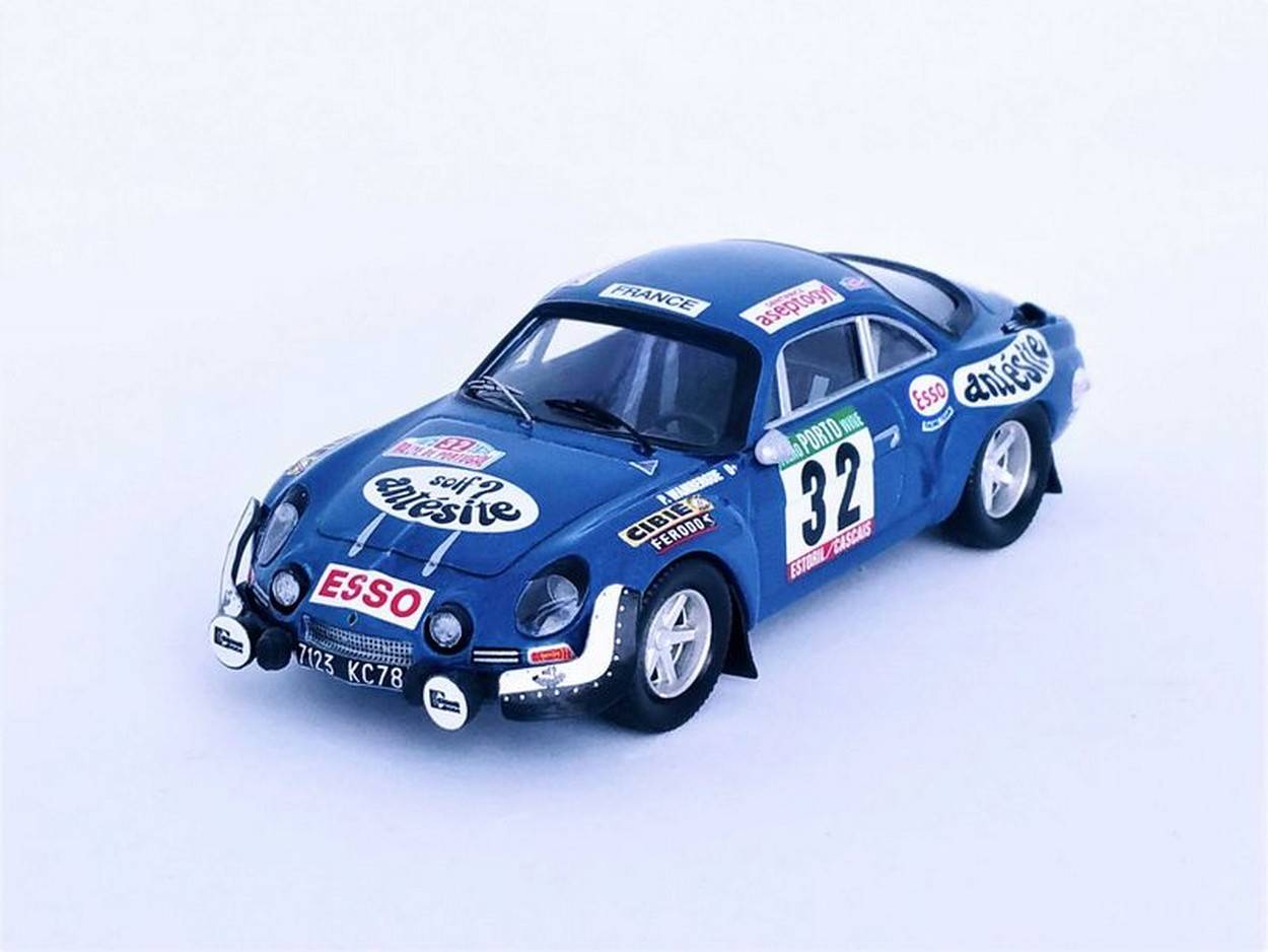 SCALE MODEL COMPATIBLE WITH ALPINE-RENAULT A110 RALLY OF PORTUGAL 1975 WAMBERGUE/BRETON 1:43 TROFEU TFRRAL112
