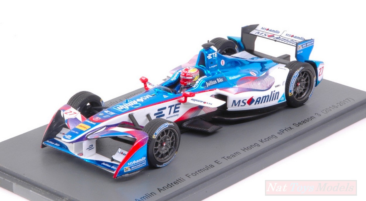 MODÈLE RÉDUIT COMPATIBLE AVEC AMLIN ANDRETTI R.FRIJNS 2016 N.27 Rd1 HONG KONG FORMULA "E" 1:43 SPARK MODEL S5908