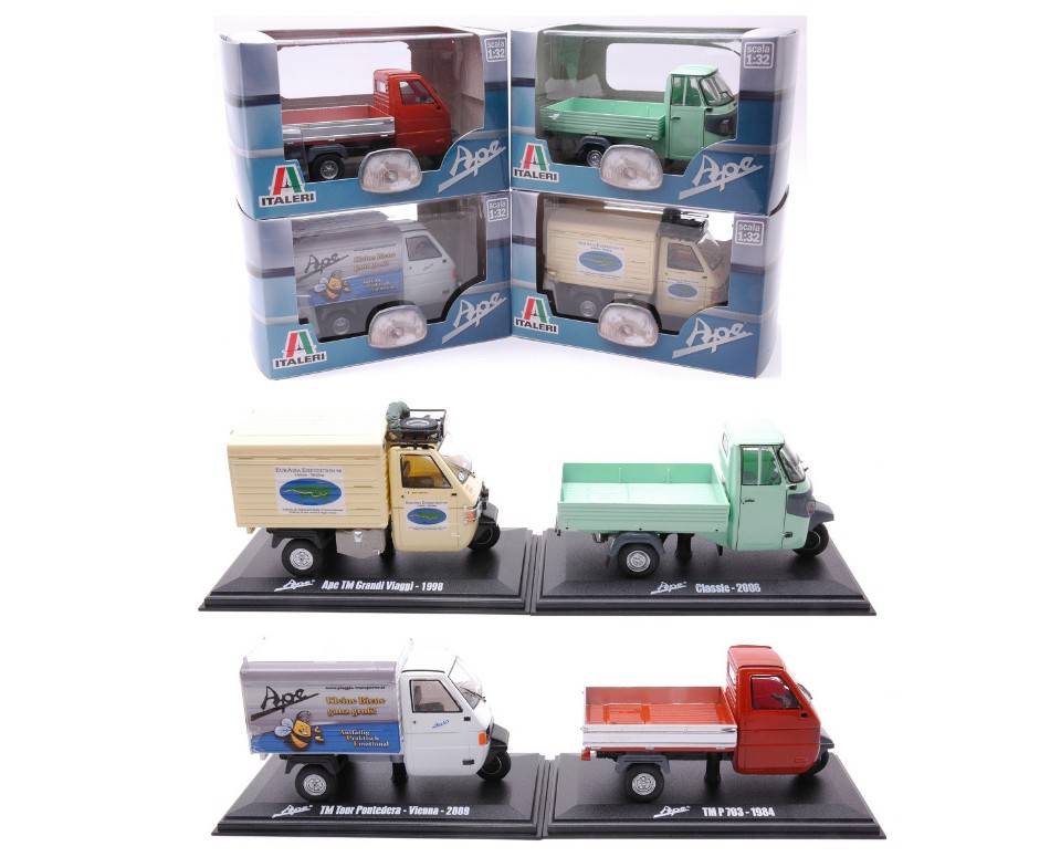 MODELLINO IN SCALA COMPATIBILE CON APE 1984/1998/2006/2009 4 ASS.1:32 ITALERI ITDIS76815