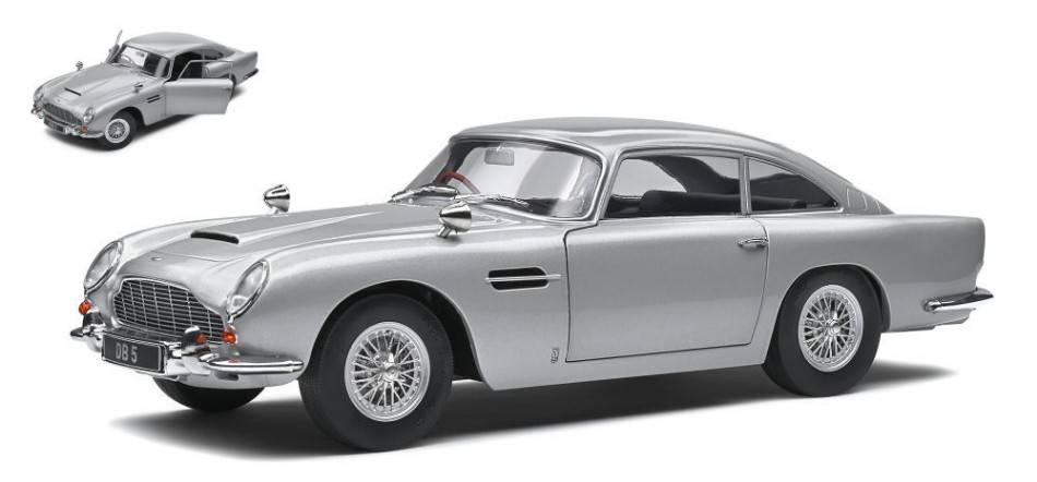 SCALE MODEL COMPATIBLE WITH ASTON MARTIN DB5 1964 SILVER BIRCH 1:18 SOLID SL1807101