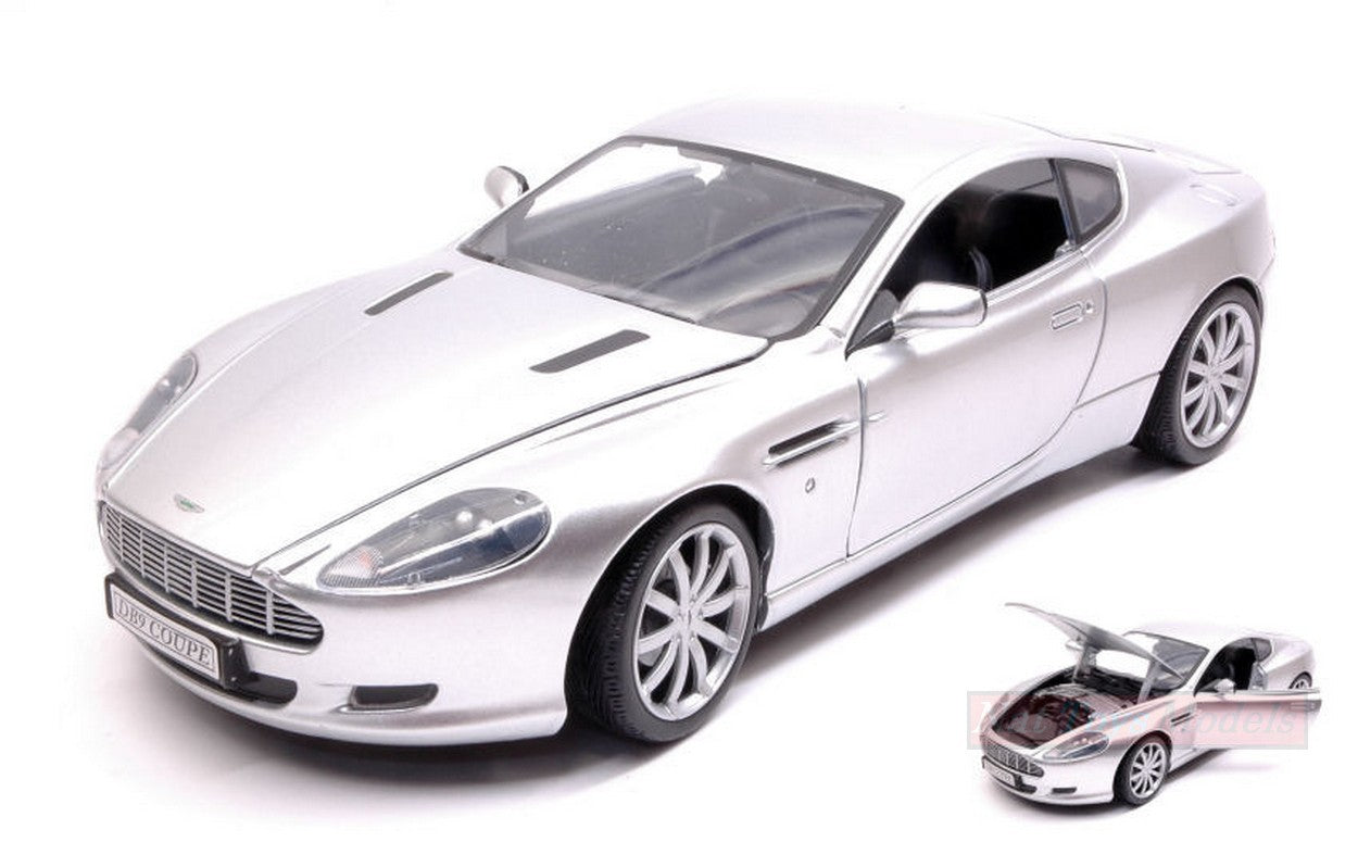SCALE MODEL COMPATIBLE WITH ASTON MARTIN DB9 2005 SILVER 1:18 MOTORMAX MTM73174S