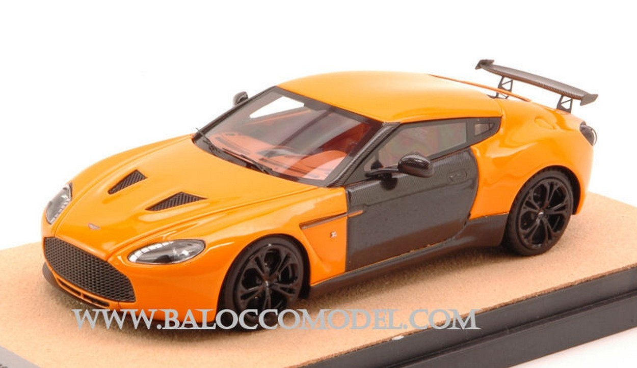 MODÈLE RÉDUIT COMPATIBLE AVEC ASTON MARTIN V12 ZAGATO 2012 ORANGE BRILLANT W/CARBON ED.LIM.PCS 10 1:43 TECNOMODEL TMDMI52AN
