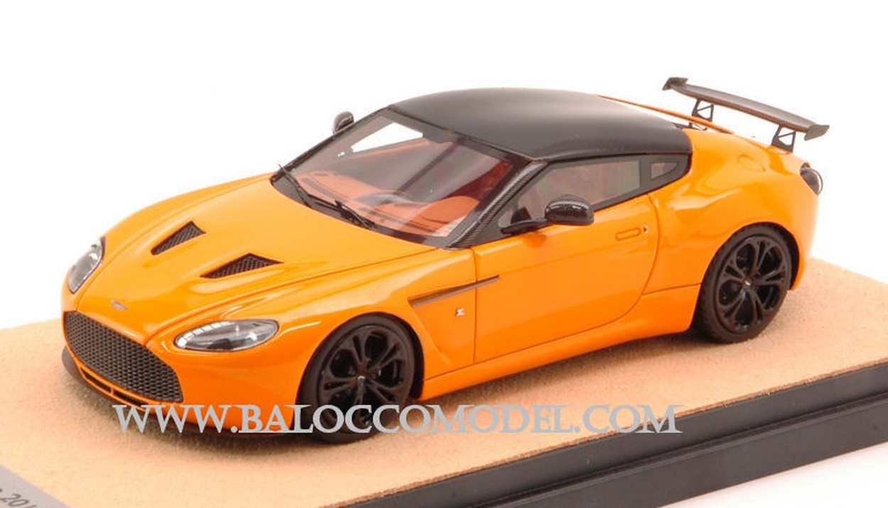 MODÈLE RÉDUIT COMPATIBLE AVEC ASTON MARTIN V12 ZAGATO 2012 ORANGE AVEC TOIT NOIR ED.LIM.PCS 10 1:43 TECNOMODEL TMDMI52AL
