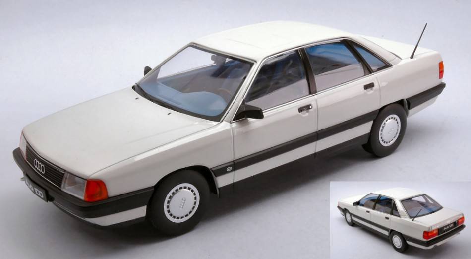 MODELE REDUIT COMPATIBLE AVEC AUDI 100 C3 1989 1989 BLANC 1:18 TRIPLE 9 T9-1800353