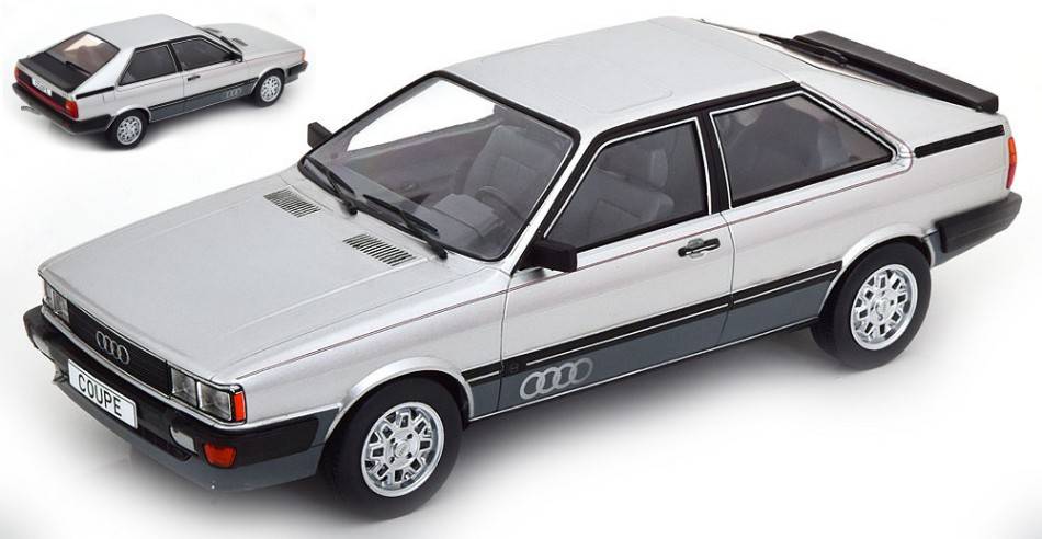 SCALE MODEL COMPATIBLE WITH AUDI COUPE GT 1980 SILVER 1:18 MODELCARGROUP MCG18314