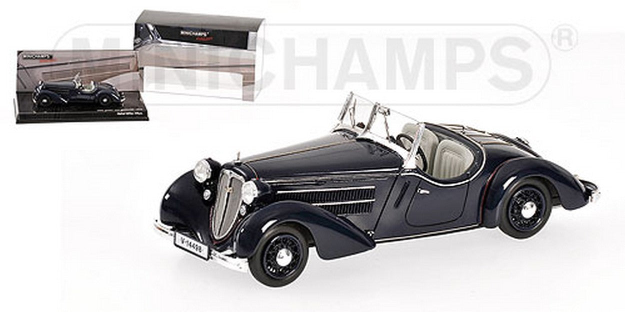 MODELLINO IN SCALA COMPATIBILE CON AUDI FRONT 225 ROADSTER 1935 BLUE 1:43 MINICHAMPS PM437019130