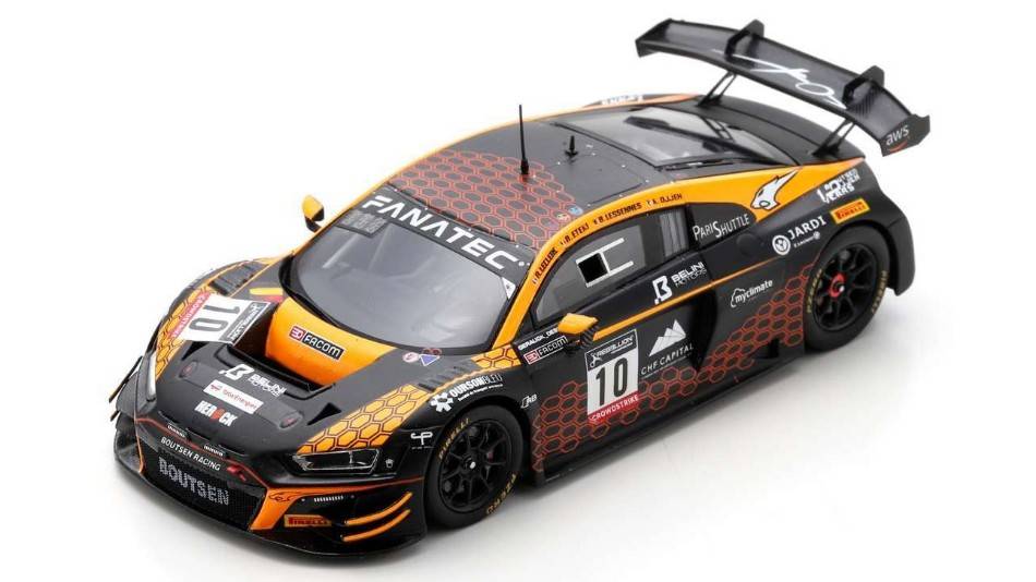 SCALE MODEL COMPATIBLE WITH AUDI R8 GT3 N.10 24 H SPA 2022 OJJEH-LESSENES-A.LECLERC-ETEKI 1:43 SPARK MODEL SB534