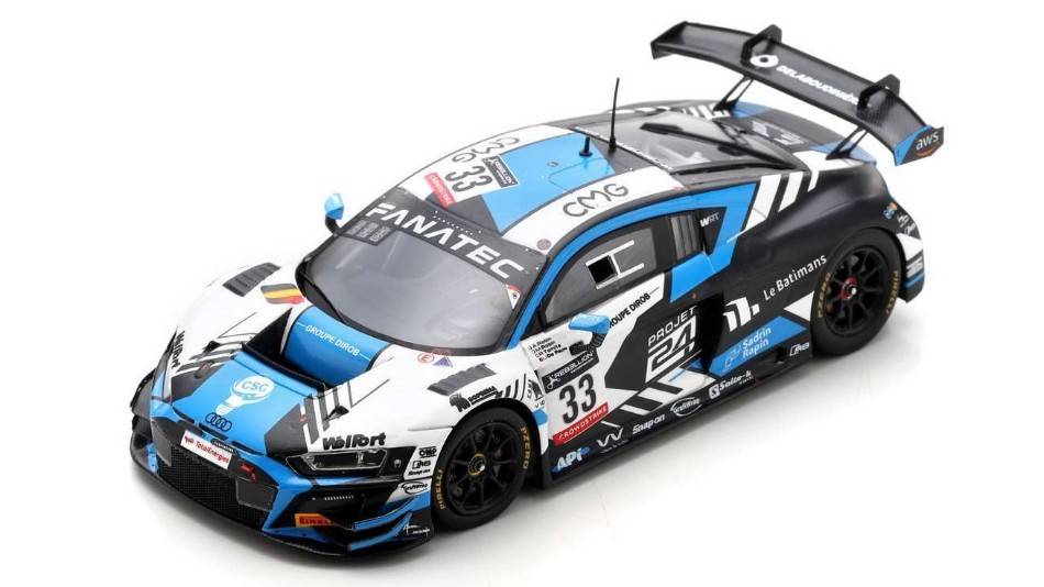 SCALE MODEL COMPATIBLE WITH AUDI R8 GT3 N.33 CLASS 24 H SPA 2022 ROBIN-TOMITA-DE PAUW-ROBIN 1:43 SPARK MODEL SB515