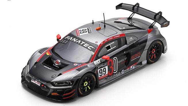 SCALE MODEL COMPATIBLE WITH AUDI R8 GT3 N.99 2nd CLASS 24 H SPA 2022 ZUG-AKA-SCHOLL-PUHAKKA 1:43 SPARK MODEL SB509
