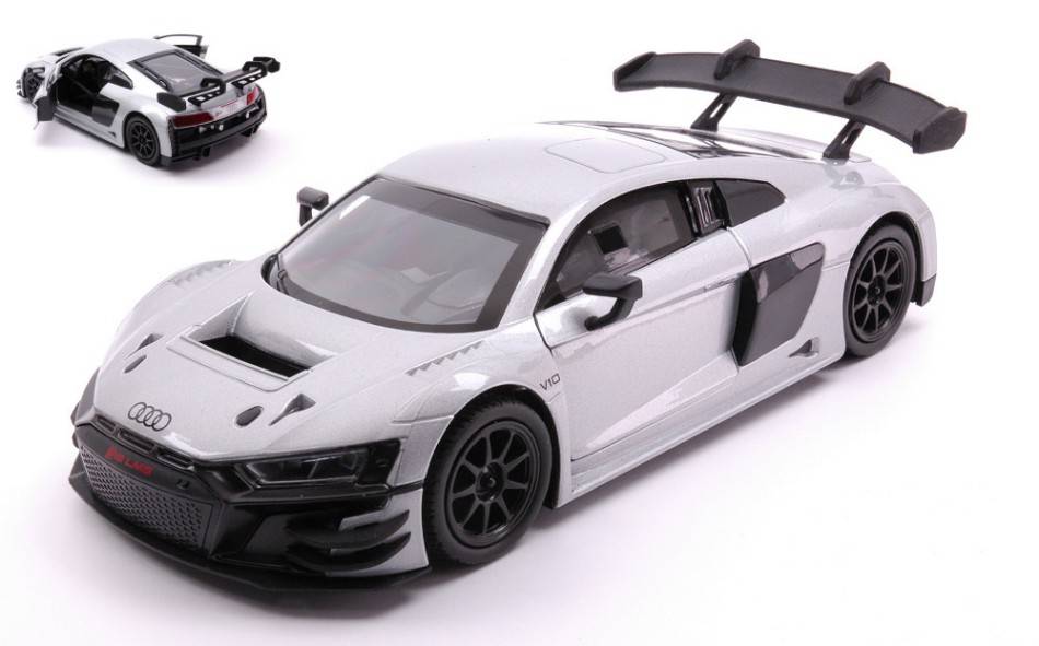 SCALE MODEL COMPATIBLE WITH AUDI R8 LMS GT3 ICE SILVER METALLIC 1:24 MOTORMAX MTM79380S