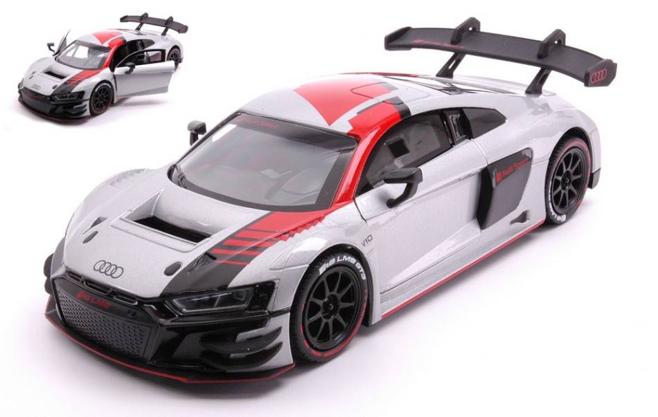 SCALE MODEL COMPATIBLE WITH AUDI R8 LMS GT3 SILVER/RED 1:24 MOTORMAX MTM73788