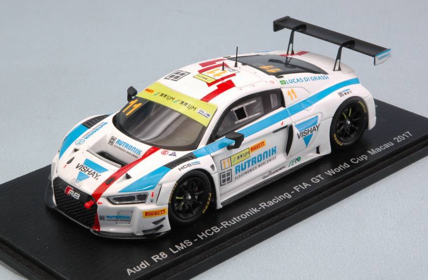 MODELE REDUIT COMPATIBLE AVEC AUDI R8 LMS N.11 FIA GT WORLD CUP MACAU 2017 L.DI GRASSI 1:43 SPARK MODEL SA139