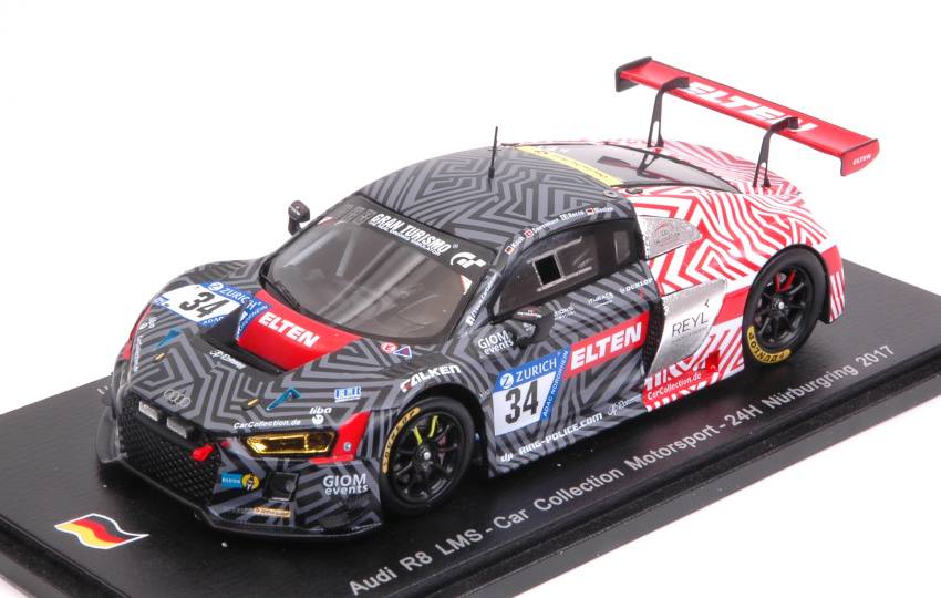 MODELE REDUIT COMPATIBLE AVEC AUDI R8 LMS N.34 NURBURGRING 2017 SAURENMANN-ROCCO-COCH-SLOOTEN 1:43 SPARK MODEL SG303