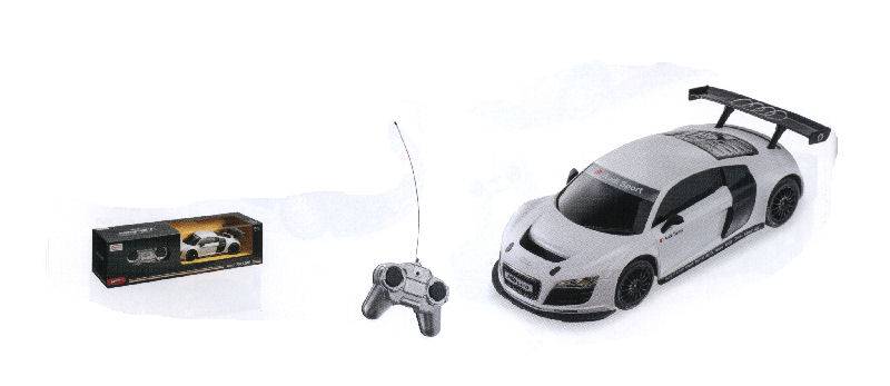 MODELE REDUIT COMPATIBLE AVEC RADIOCOMMANDE AUDI R8 LMS SILVER 1:24 MONDO MOTORS MM63177S